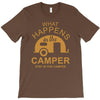 what happens in camper stays in camper vintage style camp funny T-Shirt