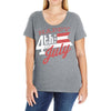 happy 4th of july Ladies Curvy T-Shirt