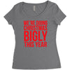 we're doing christmas bigly this year Women's Triblend Scoop T-shirt