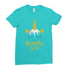 birthday unicorn girl Ladies Fitted T-Shirt