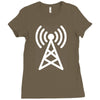 antenna broadcast Ladies Fitted T-Shirt