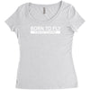 born to fly forced to work Women's Triblend Scoop T-shirt