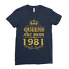 queens are born in 1981 Ladies Fitted T-Shirt