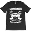 september girls are sunshine mixed with a little hurricane T-Shirt