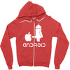 android robot spoof Zipper Hoodie