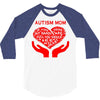 autism mom my heart 3/4 Sleeve Shirt