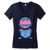 happy outdoors   porky roebuck Women's V-Neck T-Shirt