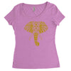 tribal print elephant geometric gold animals cool Women's Triblend Scoop T-shirt
