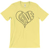 men's love heart outline valentine's day t shirt T-Shirt