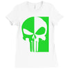 mad engine marvel brand punisher scar glow in the dark Ladies Fitted T-Shirt