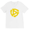 45 rpm vinyl record t shirt dj music records mens ladies tee funny V-Neck Tee