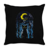 moon visitor Throw Pillow