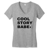 cool story bro t shirt small funny awesome meme nerdy geeky humor frat Women's V-Neck T-Shirt