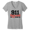 911 dispatcher heroes black logo Women's V-Neck T-Shirt