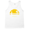 amity island jaws inspired movie shark printed Tank Top
