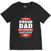 proud dad son V-Neck Tee