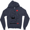 pregnant rex black color Zipper Hoodie