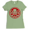 red skull logo avengers marvel comics gift Ladies Fitted T-Shirt
