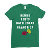 bears beets battlestar galactica Ladies Fitted T-Shirt