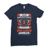 Never Underestimate the Strength of a Skin Cancer Warrior Ladies Fitted T-Shirt