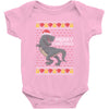 ugly dinosaur merry christmas Baby Bodysuit