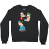 popeye spinach retro mens funny Crewneck Sweatshirt