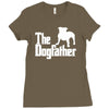 the dogfather  nerd retro der pate godfather fun Ladies Fitted T-Shirt