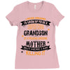 Super Cool Grandson Of A Freaking Awesome Mother Ladies Fitted T-Shirt