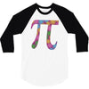 spring pi tshirts  flowery colorful pi day gifts 3/4 Sleeve Shirt