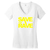 save the rave Women's V-Neck T-Shirt