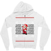 ugly super mario christmas Zipper Hoodie