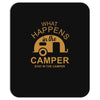 what happens in camper stays in camper vintage style camp funny Mousepad