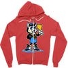 fox b Zipper Hoodie