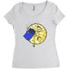 time travel to the moon Women's Triblend Scoop T-shirt
