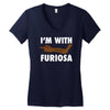 i'm with furiosa Women's V-Neck T-Shirt