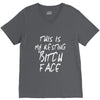 resting bitch face girls V-Neck Tee