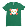 Bacon Egg Skull Ladies Fitted T-Shirt
