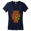 funny ferry mucking christmas, ideal gift or christmas present. Women's V-Neck T-Shirt