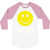 acid house smiley face 90's rave club hardcore party 3/4 Sleeve Shirt