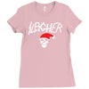 sleigher metal style xmas Ladies Fitted T-Shirt