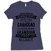 Super Cool Granddad Of A Freaking Awesome Grandson Ladies Fitted T-Shirt