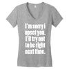 sorry for being right funny joke Women's V-Neck T-Shirt
