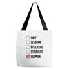 Lgbt Checklist Tote Bags