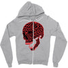 geometric skull Zipper Hoodie