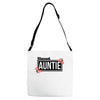 blessed aunitie with flower Adjustable Strap Totes