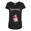 Pregosaurus Girl Maternity Scoop Neck T-shirt