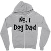 number one dog dad Zipper Hoodie