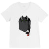 pocket toothless V-Neck Tee