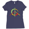 peace simbol Ladies Fitted T-Shirt