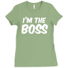 i'm the boss funny nerd Ladies Fitted T-Shirt